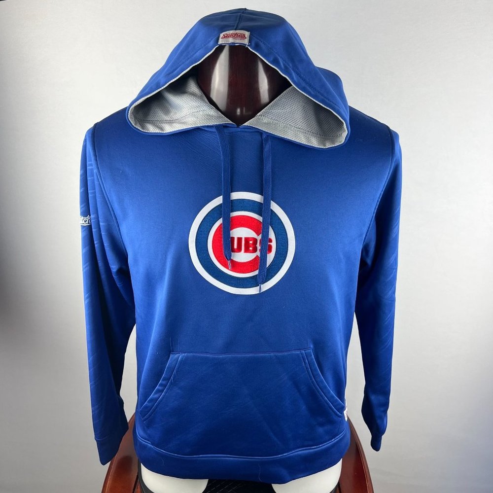 Chicago Cubs Patch Logo Stiches Medium Hoodie Pullover